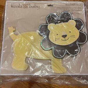Koala Baby Wood Wall Decor Lion Yellow Brown 14.8”x13.5”